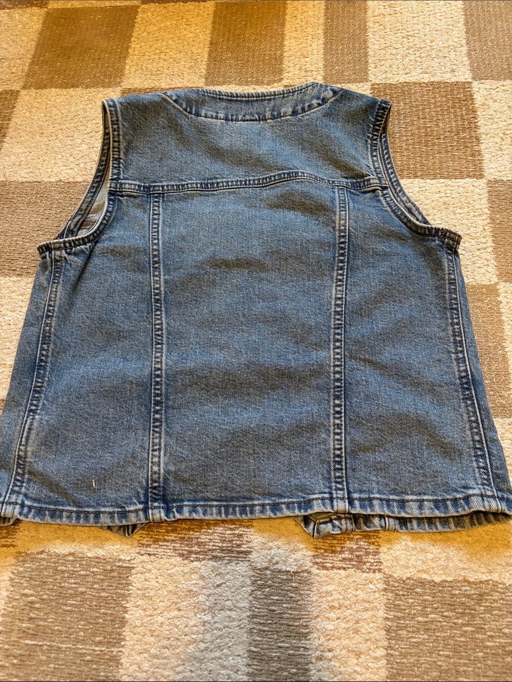 Universal Thread Light Blue Denim Vest with Chest Label - Picture 3 of 3